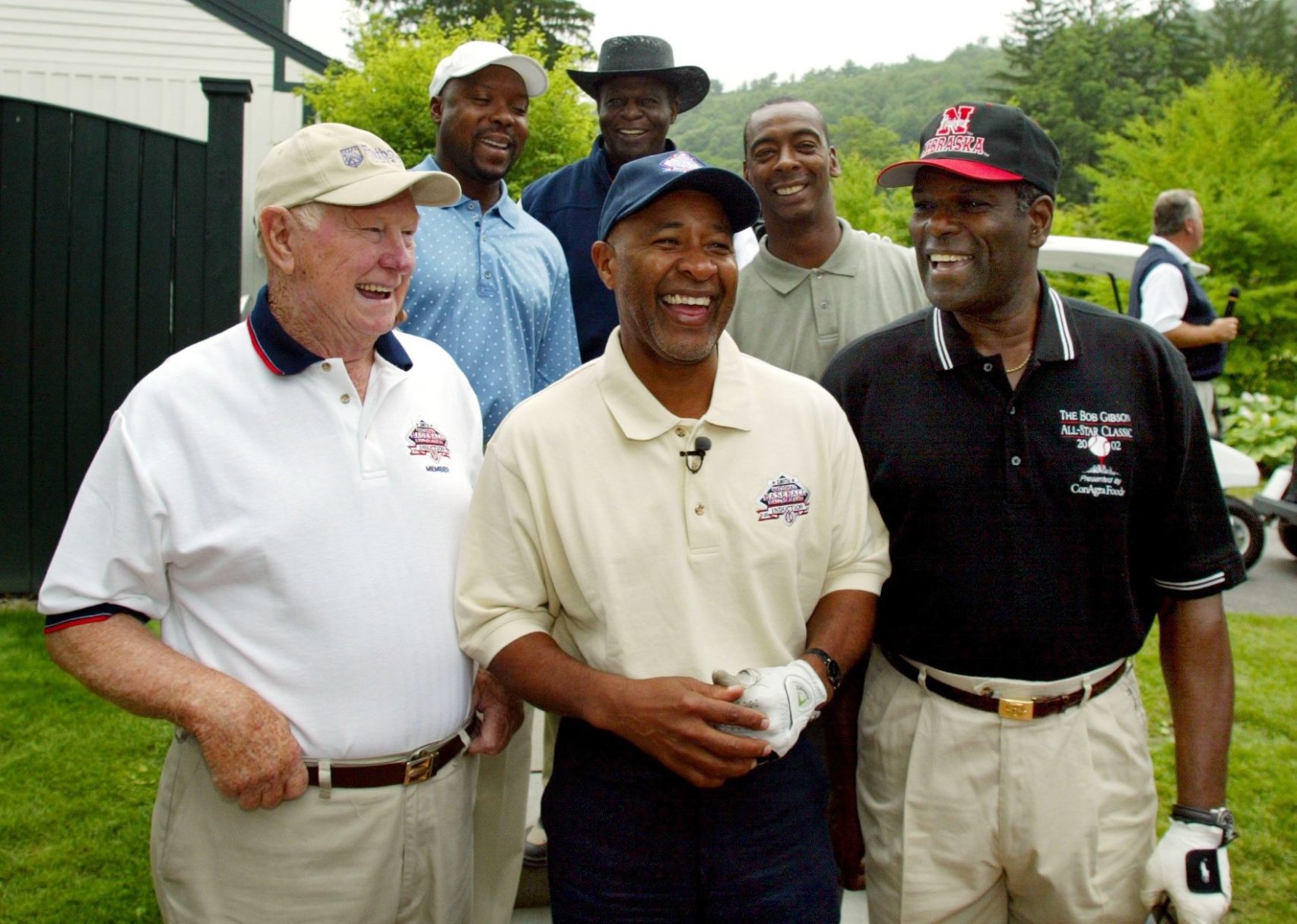 Relaxing with golf buddies